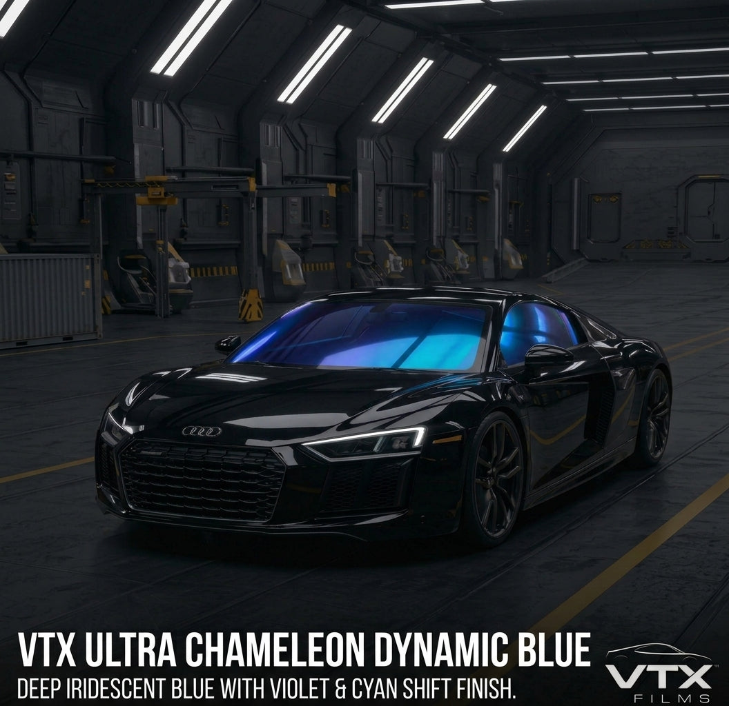 VTX Blue Chameleon Window Tint Film 70% VLT 2-Ply Nano Ceramic 1m x 1.5m