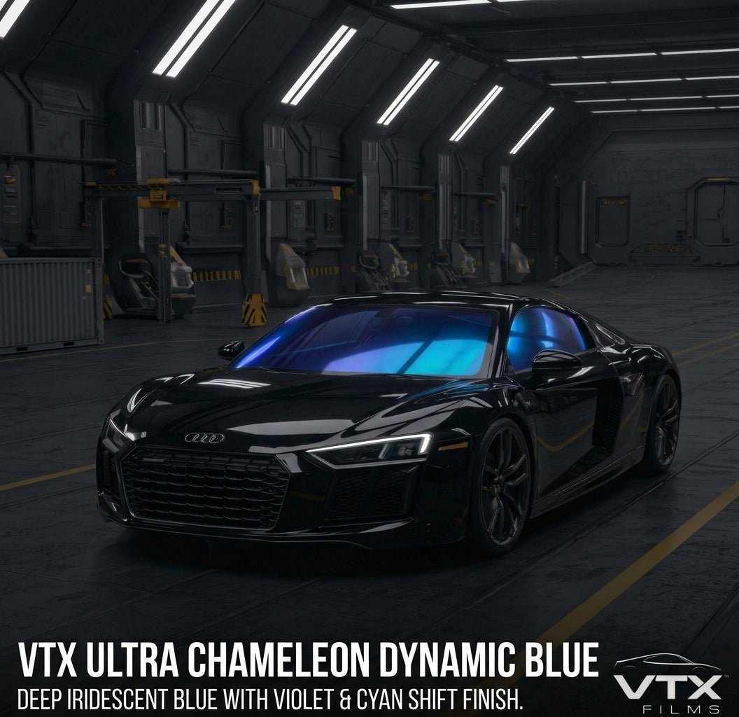 VTX Blue Chameleon Window Tint Film 70% VLT 2-Ply Nano Ceramic 1m x 1.5m - VTX FILMS