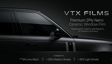 VTX Films 5% Limo Black 2Ply Nano Ceramic Window Tint Film 0.5m x 4m